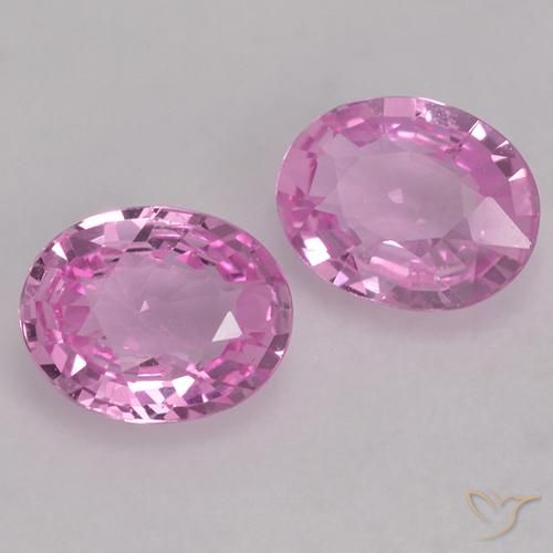 Gemas de Zafiro Púrpura rosado claro natural de 0.82 ct, Ovalada, VVS-VS