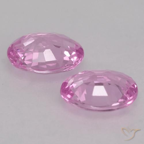 Gemas de Zafiro Púrpura rosado claro natural de 0.82 ct, Ovalada, VVS-VS