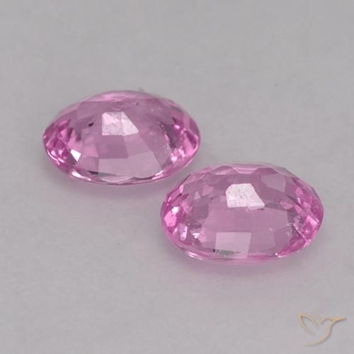 Gemas de Zafiro Púrpura rosado claro natural de 0.82 ct, Ovalada, VS