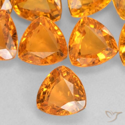 0.67ct Natural Naranja medio Zafiro, Trillón, VVS-VS
