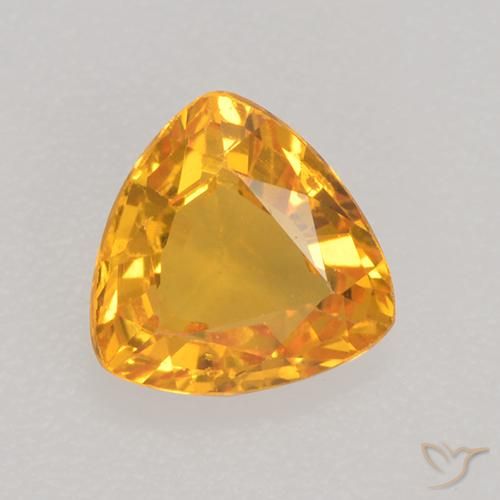 0.64ct Natural Dorado naranja Zafiro, Trillón, VVS-VS