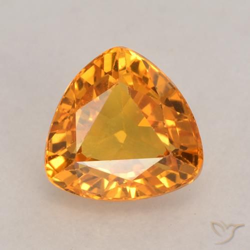0.76ct Natural Naranja medio Zafiro, Trillón, VVS-VS