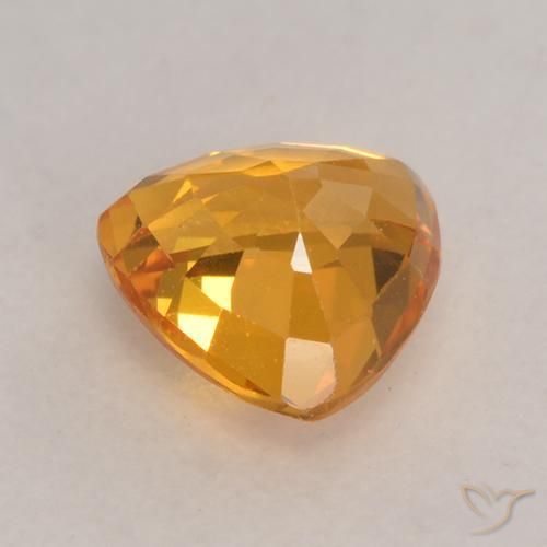 Zafiro Naranja medio natural de 0.76 ct, Trillón, VVS-VS