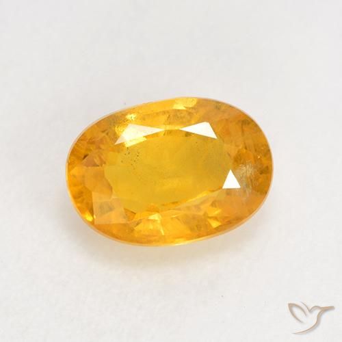 1.04ct Natural Dorado medio Zafiro, Ovalada, VS-SI