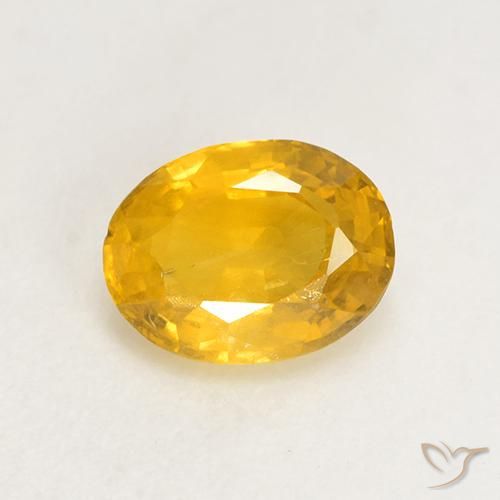 1.09ct Natural Naranja dorado Zafiro, Ovalada, VS-SI