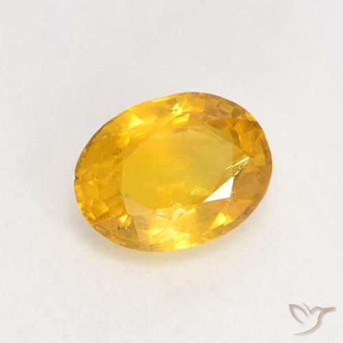Zafiro Naranja dorado natural de 1.09 ct, Ovalada, VS-SI