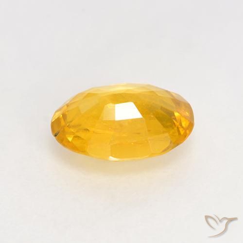 Zafiro Naranja dorado natural de 1.09 ct, Ovalada, VS-SI