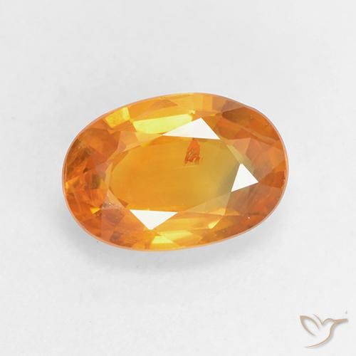 1.45ct Natural Naranja medio Zafiro, Ovalada, VS-SI