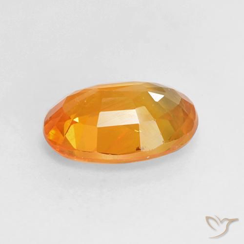 Zafiro Naranja medio natural de 1.45 ct, Ovalada, VS-SI
