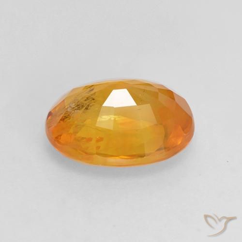 Zafiro Naranja medio natural de 1.81 ct, Ovalada, VS-SI