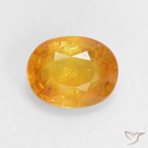1.70ct Natural Naranja dorado Zafiro, Ovalada, VS-SI