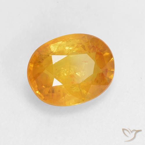 Zafiro Naranja dorado natural de 1.70 ct, Ovalada, VS-SI