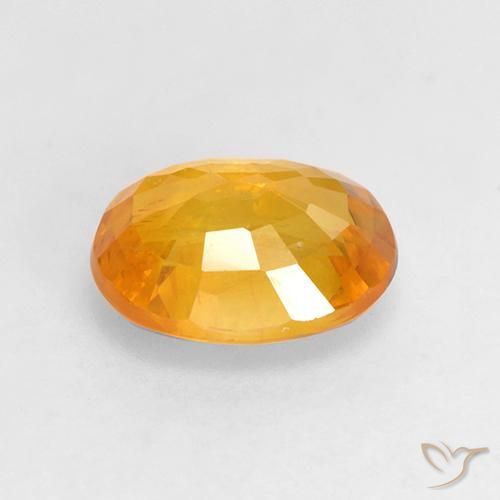 Zafiro Naranja dorado natural de 1.70 ct, Ovalada, VS-SI
