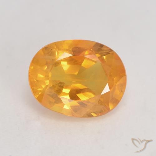 1.51ct Natural Naranja medio Zafiro, Ovalada, VS-SI