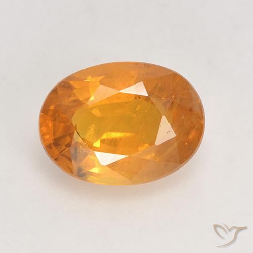 1.67ct Natural Dorado naranja intenso Zafiro, Ovalada, VS-SI
