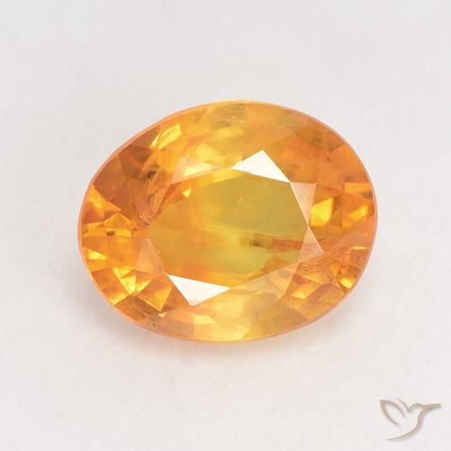 1.78ct Natural Naranja medio Zafiro, Ovalada, VS-SI