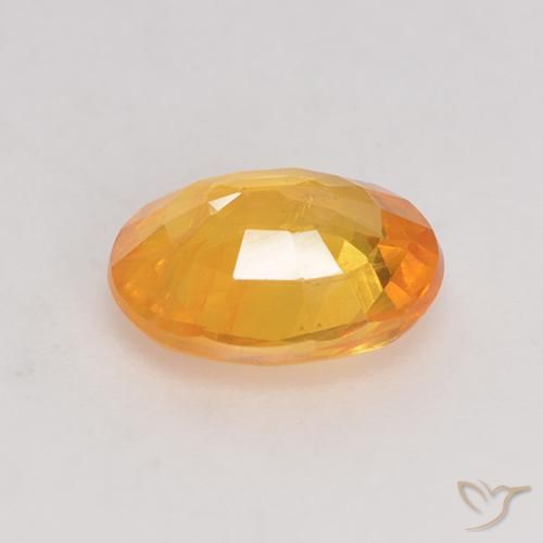 Zafiro Dorado naranja natural de 1.40 ct, Ovalada, VS-SI