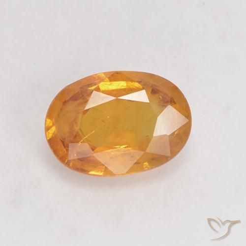 0.88ct Natural Naranja medio Zafiro, Ovalada, VS-SI