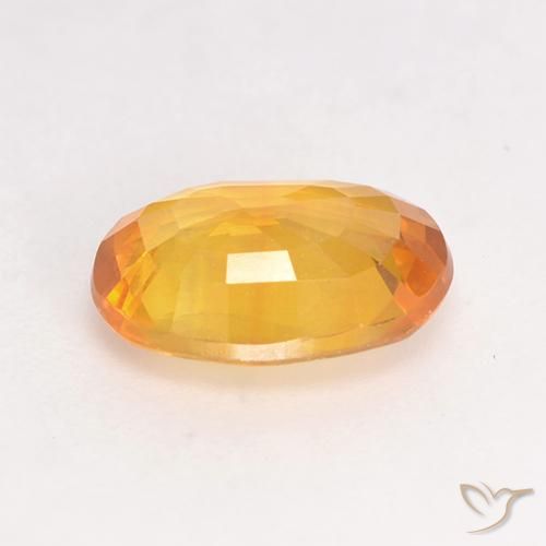 Zafiro Naranja medio natural de 1.72 ct, Ovalada, VS