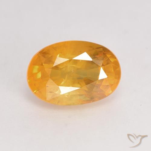 1.50ct Natural Naranja medio Zafiro, Ovalada, VS