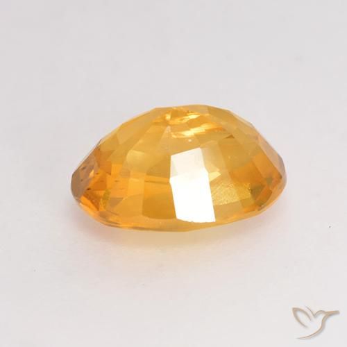 Zafiro Naranja medio natural de 1.50 ct, Ovalada, VS