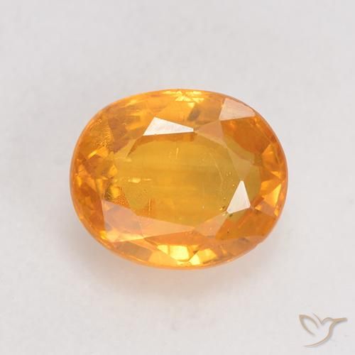 0.98ct Natural Naranja medio Zafiro, Ovalada, VS-SI