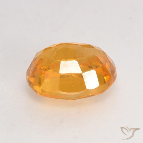 Zafiro Naranja medio natural de 0.98 ct, Ovalada, VS-SI