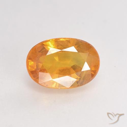 1.26ct Natural Naranja medio Zafiro, Ovalada, VS-SI
