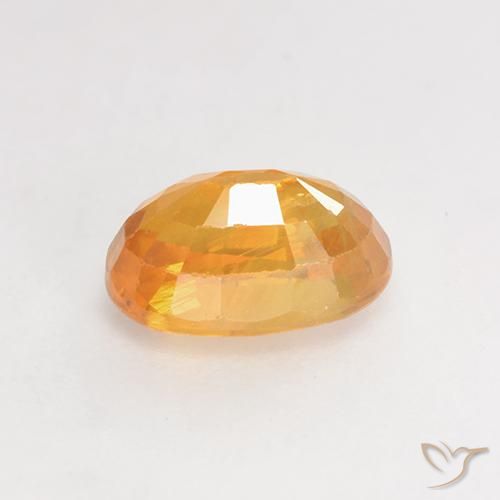 Zafiro Naranja medio natural de 1.26 ct, Ovalada, VS-SI