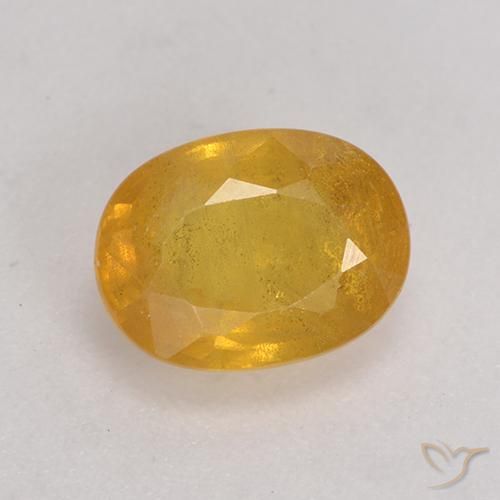 2.05ct Natural Naranja dorado Zafiro, Ovalada, SI