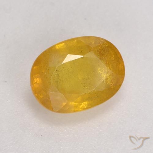 Zafiro Naranja dorado natural de 2.05 ct, Ovalada, SI