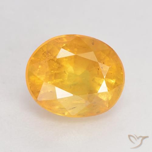1.75ct Natural Naranja dorado Zafiro, Ovalada, SI