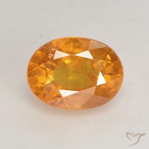 1.88ct Natural Dorado naranja intenso Zafiro, Ovalada, VS-SI