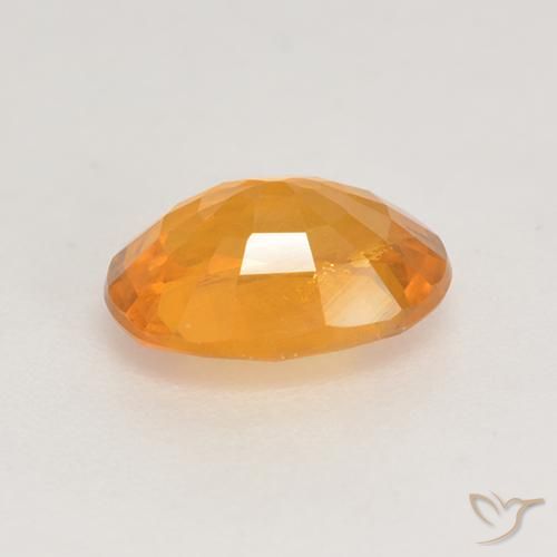 Zafiro Naranja medio natural de 1.58 ct, Ovalada, VS-SI