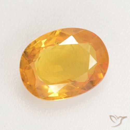 1.42ct Natural Naranja dorado Zafiro, Ovalada, VS-SI
