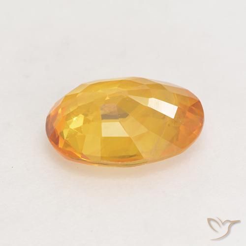Zafiro Naranja dorado natural de 1.42 ct, Ovalada, VS-SI