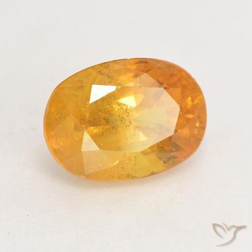 Zafiro Naranja medio natural de 2.02 ct, Ovalada, VS-SI