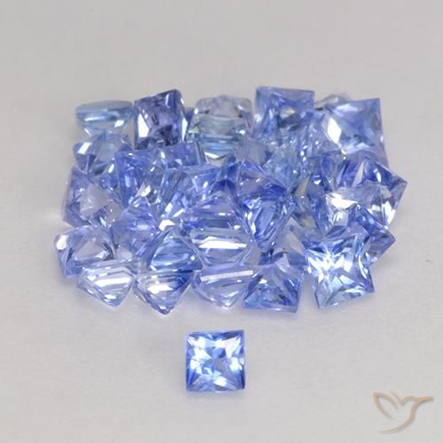 2.50ctw Natural Azul claro Zafiro, Cuadrado, VS