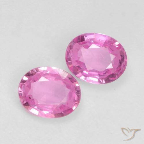 Gemas de Zafiro Púrpura medio natural de 0.74 ct, Ovalada, VS