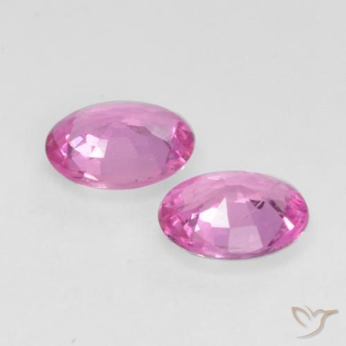 Gemas de Zafiro Púrpura medio natural de 0.74 ct, Ovalada, VS