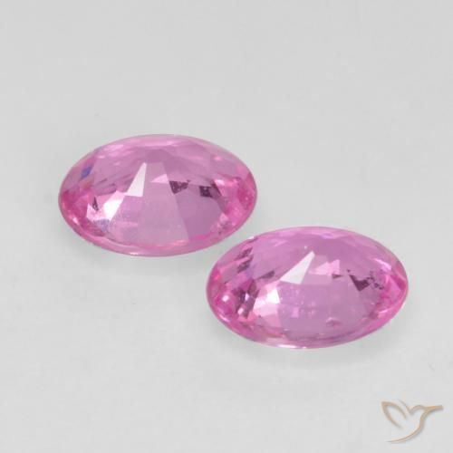 Gemas de Zafiro Púrpura intenso natural de 0.85 ct, Ovalada, VS