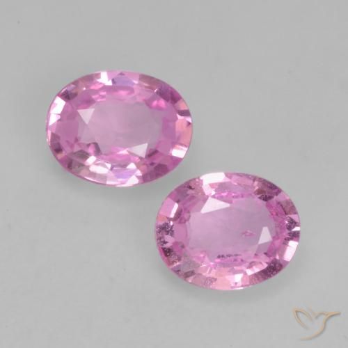 0.64ctw Natural Púrpura rosado claro Zafiro, Ovalada, VS