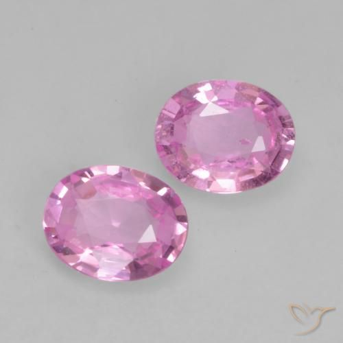 Gemas de Zafiro Púrpura rosado claro natural de 0.64 ct, Ovalada, VS