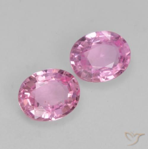 Gemas de Zafiro Púrpura rojizo claro natural de 0.76 ct, Ovalada, VS