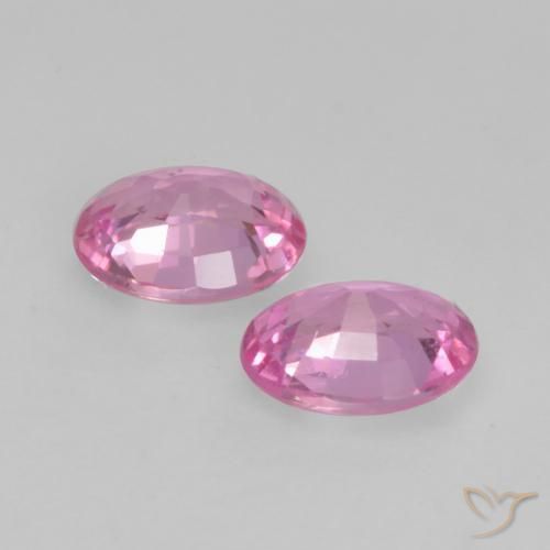 Gemas de Zafiro Púrpura rojizo claro natural de 0.76 ct, Ovalada, VS