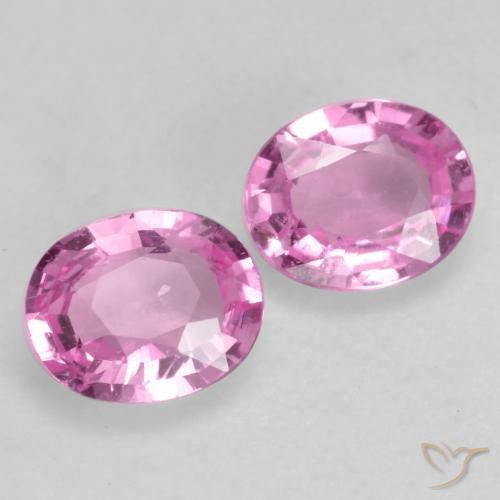 Gemas de Zafiro Púrpura rosado claro natural de 0.81 ct, Ovalada, VVS-VS