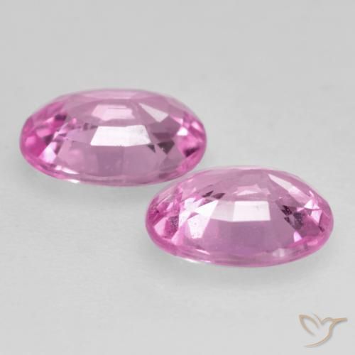 Gemas de Zafiro Púrpura rosado claro natural de 0.81 ct, Ovalada, VVS-VS