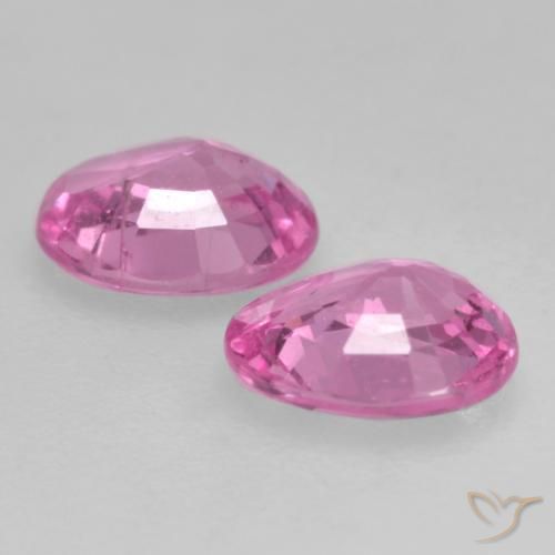 Gemas de Zafiro Rosado intenso natural de 0.88 ct, Ovalada, VS