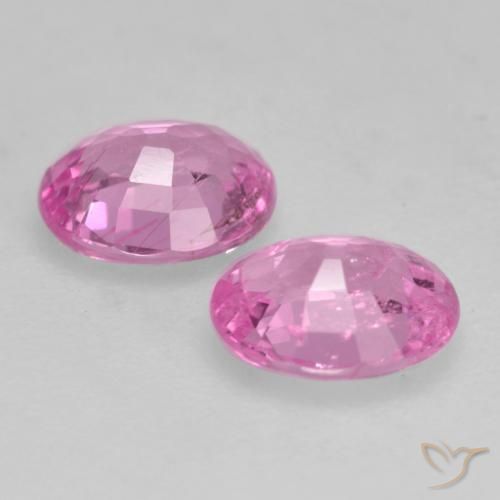 Gemas de Zafiro Rosado púrpura real natural de 0.83 ct, Ovalada, VS