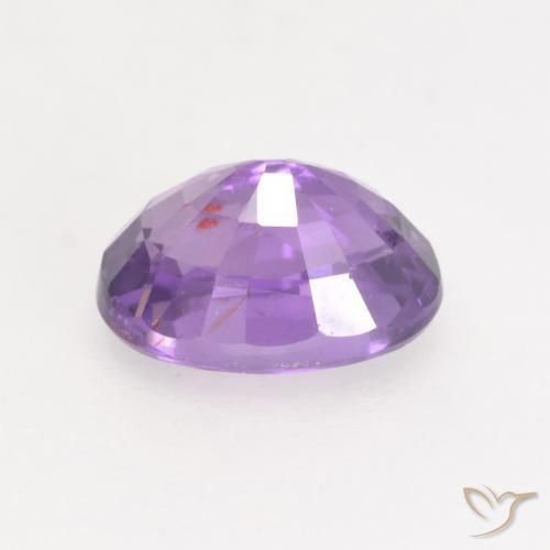 Zafiro Violeta púrpura natural de 0.81 ct, Ovalada, VVS-VS